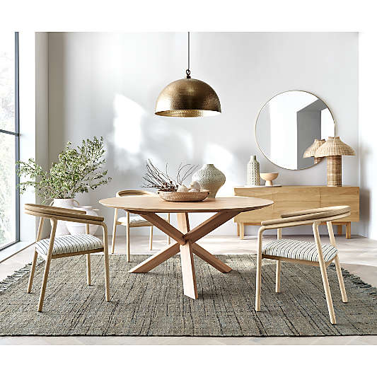 Rodan Hammered Brass Metal Dome Pendant Light