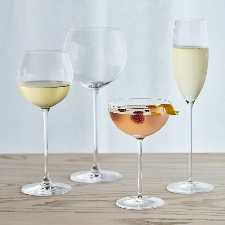 Set of 8 Beveled Wine Glasses – Madame de la Maison
