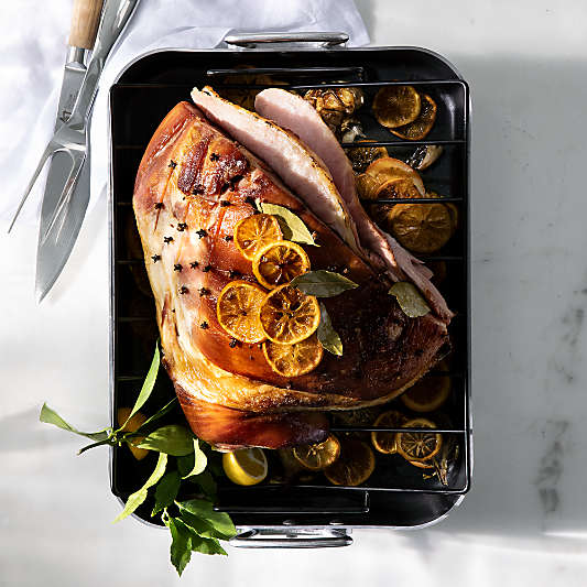 All-Clad ® Stainless Steel Non-Stick Large 16" Roaster with Rack