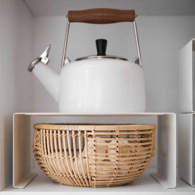 Chantal Sven Matte White Tea Kettle with Wood Handle - image 1 of 4