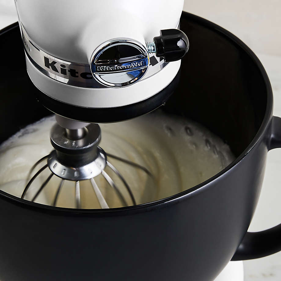 KitchenAid Stand Mixer Matte Black 5 Qt. Ceramic Mixing Bowl with