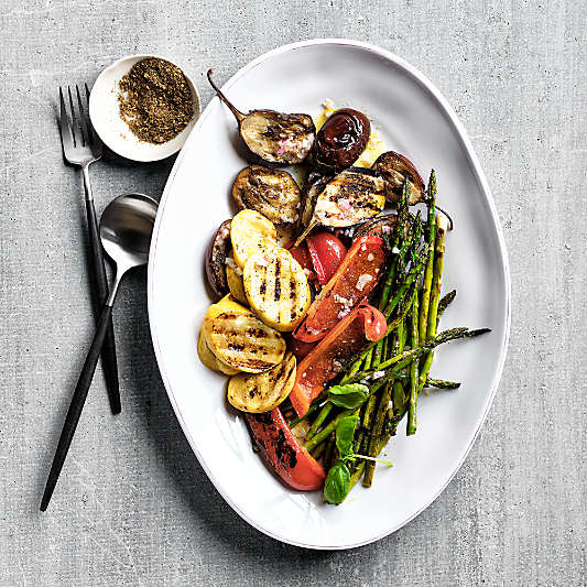 Marin White Melamine Oval Platter