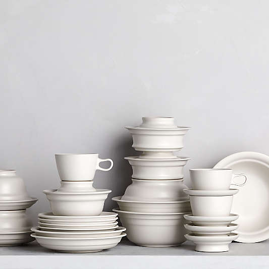 Jamesware White Stoneware 5-Piece Place Setting