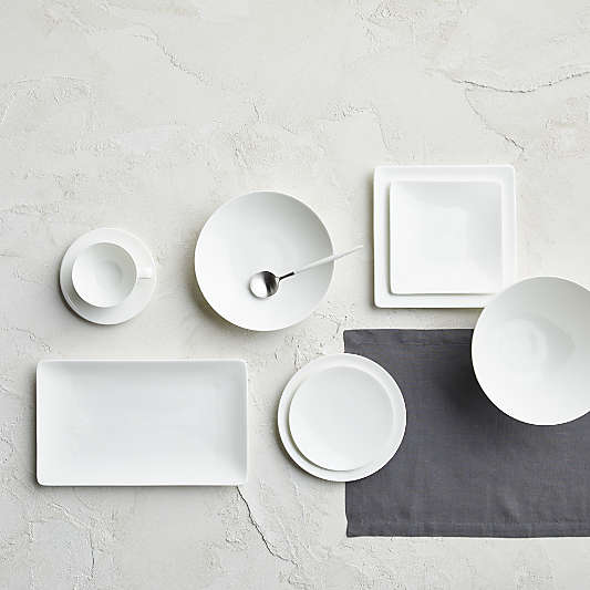 Bennett White Bone China Square Salad Plate