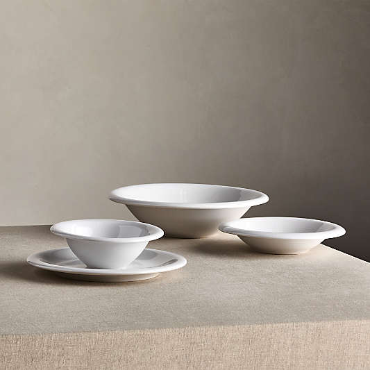 Caesna White 12" Stoneware Serving Bowl