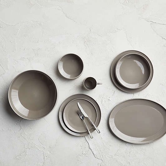 Tour Taupe 12" Porcelain Serving Bowl