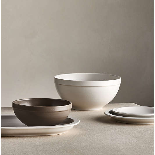 Villa Natural Stoneware Meal Bowl with Matte Glaze
