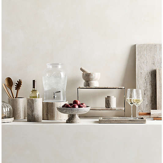 Tuscan Kitchen Marble Drink Dispenser Stand