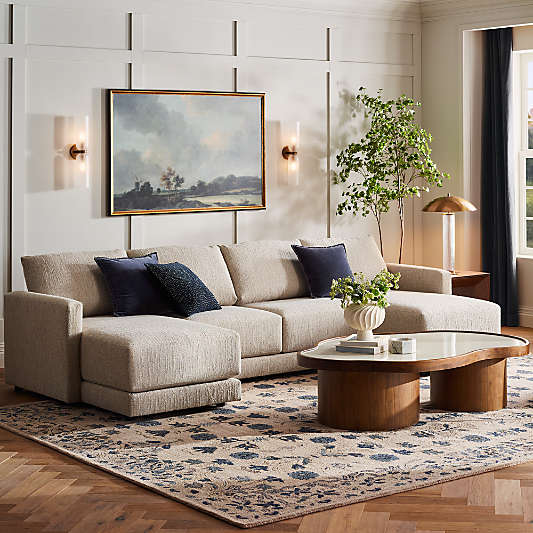 Gather 2-Piece Sectional Sofa with Extra Wide Chaise Lounge