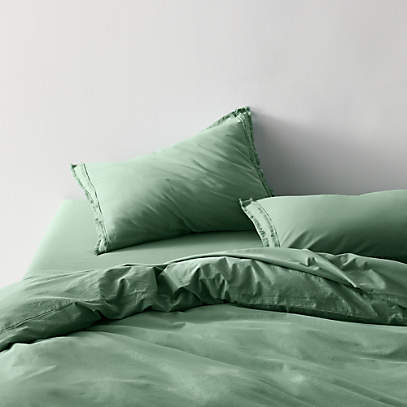 Green Eyelash Fringe Duvet Covers, Light Olive Green Bed Sheets Target
