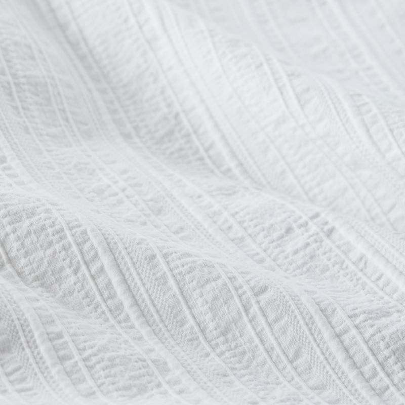 Organic Cotton White Textured Duvet Cover - image 2 of 7