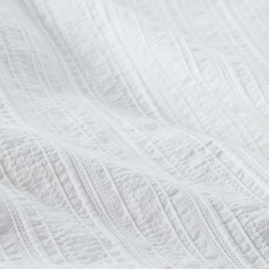 Organic Cotton White Textured Standard Sham