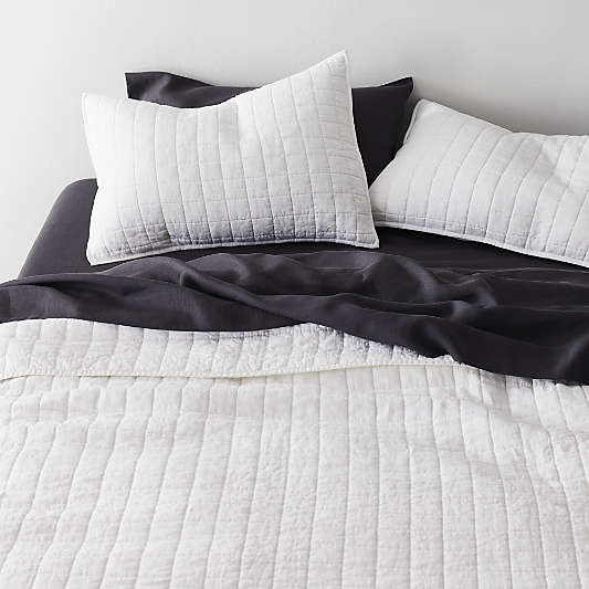 Warm White Belgian Flax Linen Sham Standard
