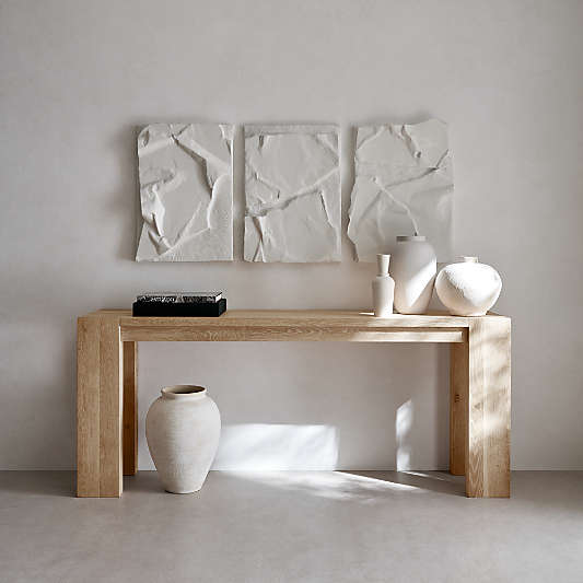 "Nereus" Plaster Wall Art Panels by Alexis Gourguechon, Set of 3