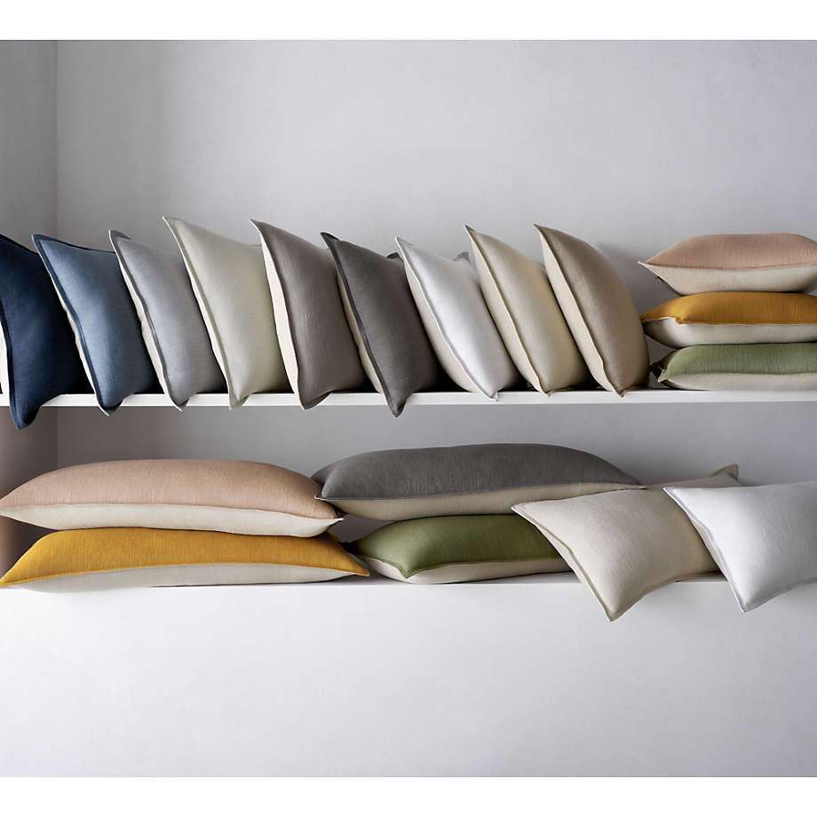 White linen 2024 throw pillows