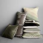 View Sentul 36"x16" Olive Embroidered Throw Pillow Cover - image 2 of 5