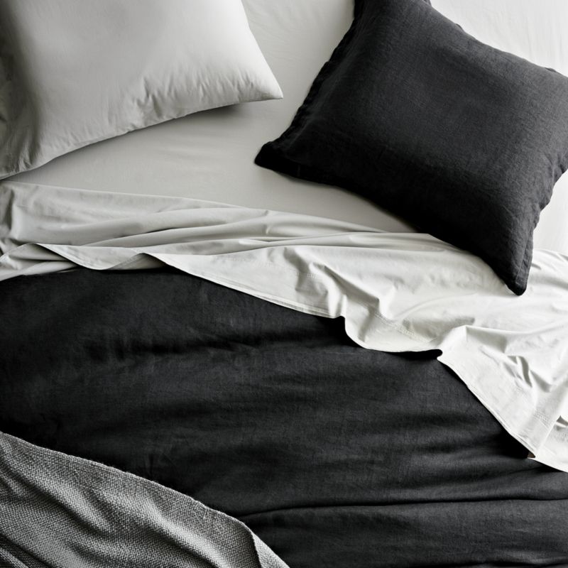 Casaluna Hemp Black Duvet Set Full store Queen