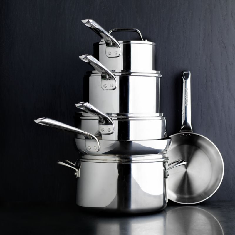 Crate & Barrel EvenCook Core ® 10-Pc. Stainless Steel Cookware Set - image 1 of 12