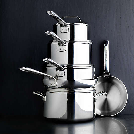 Crate & Barrel EvenCook Core ® 10-Pc. Stainless Steel Cookware Set