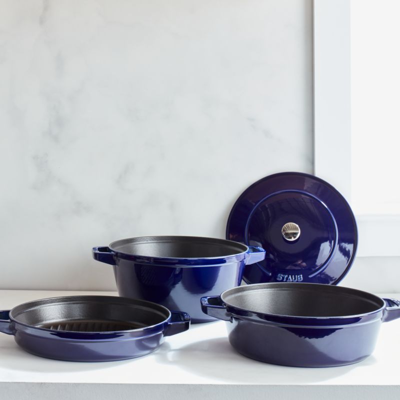 Staub ® Dark Blue 4-Piece Stackable Cookware Set - image 2 of 6