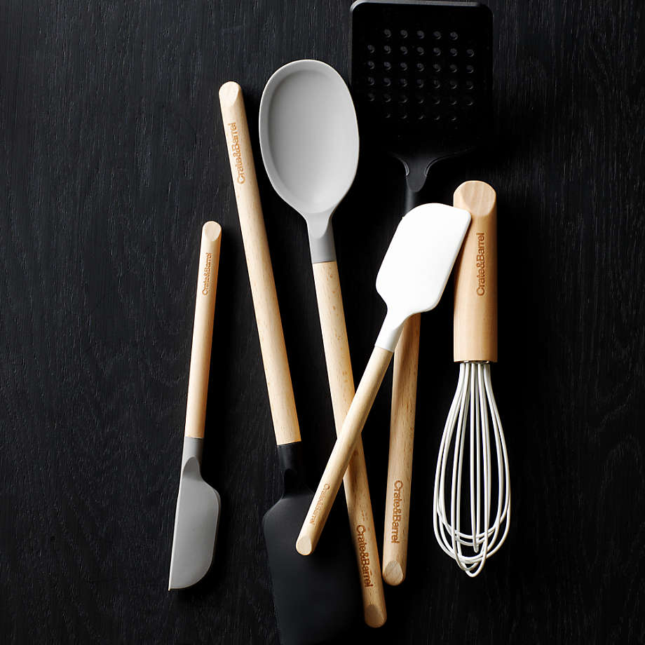 Crate & Barrel Black Silicone and Stainless Steel 8 Whisk + Reviews