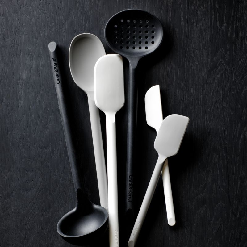 Crate & Barrel White Silicone Deep Spoon - image 1 of 7