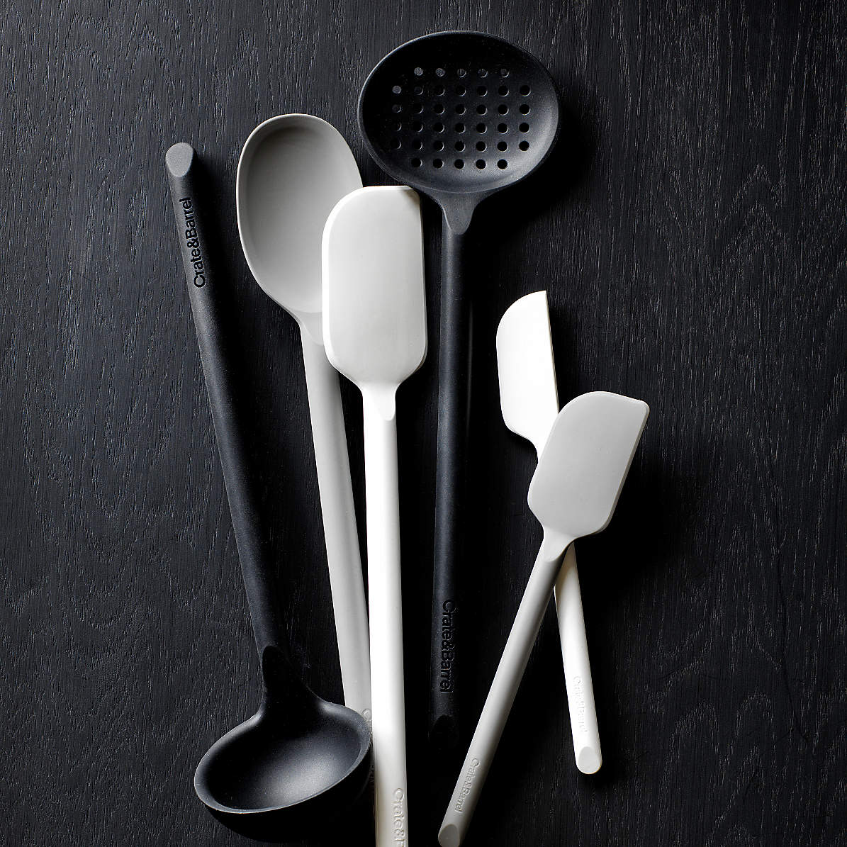 Crate & Barrel Black Silicone Utensils