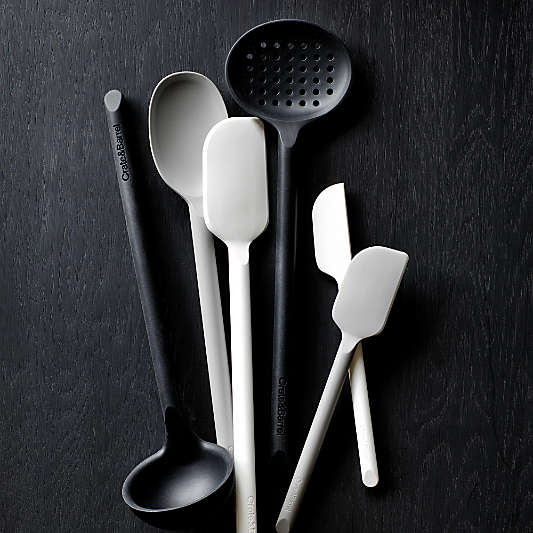 Crate & Barrel White Silicone Utensils