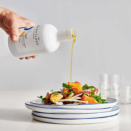 Mercer Blue Rim Round Porcelain Salad Plate