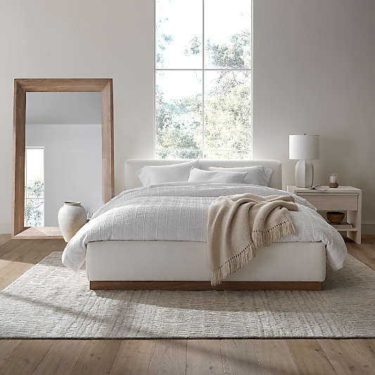 Gather Ivory Upholstered Queen Bed