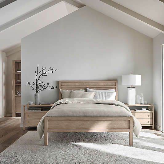 Keane Weathered Natural Solid Wood Bed