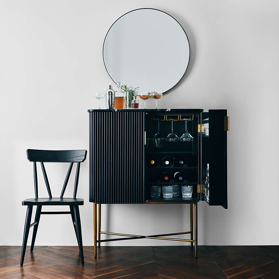 Fluted shop bar cabinet