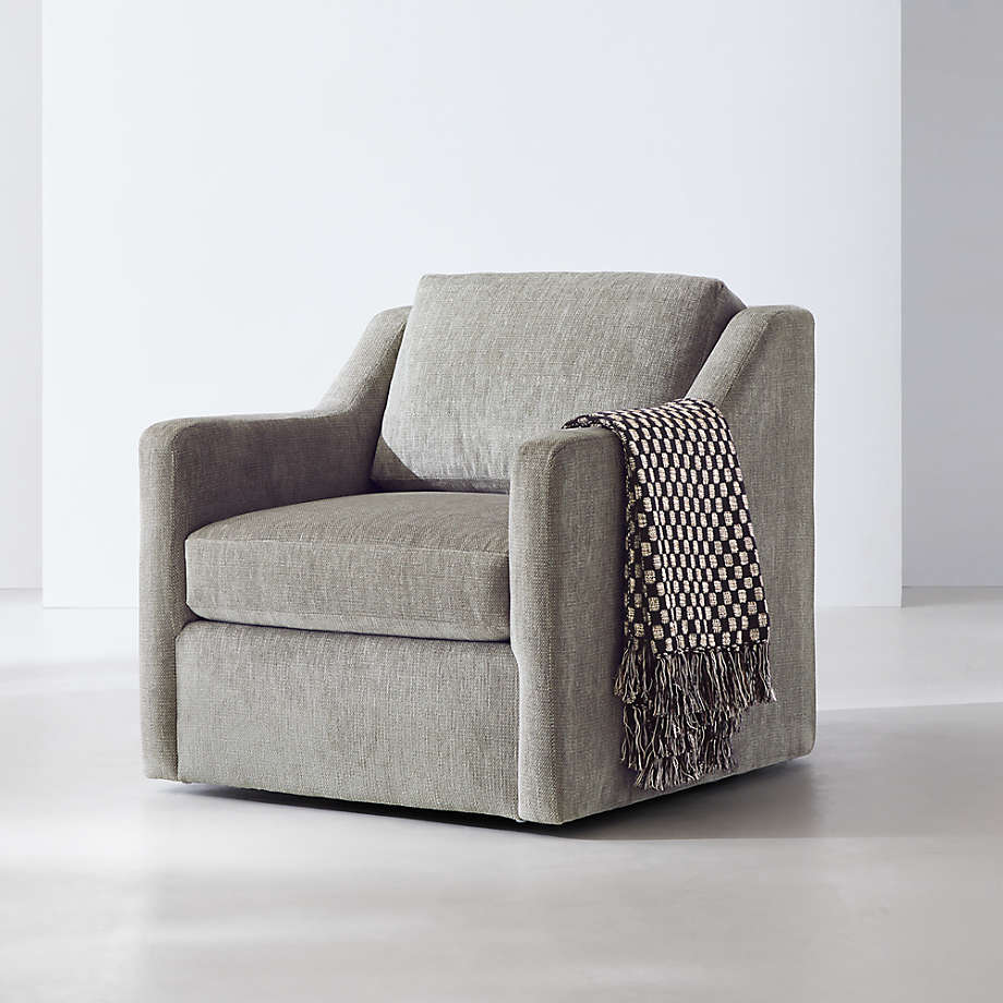 Crate and barrel notch top swivel chair