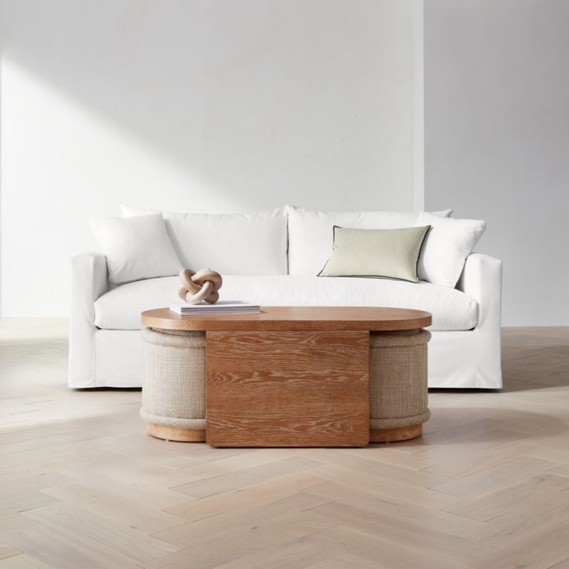 Union Oval Nesting Coffee Table with Stools