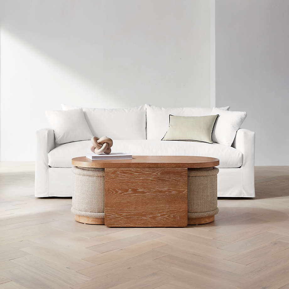 Willow II Slipcovered Bench Sofa Crate Barrel