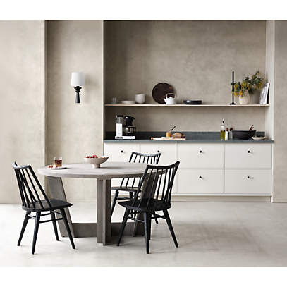 Paton black oak hotsell windsor dining chair