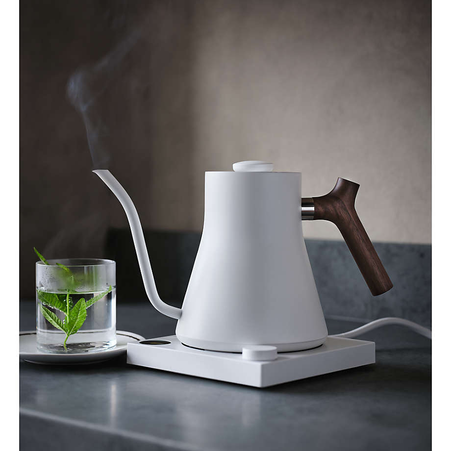 Fellow Stagg EKG Matte White Electric Tea Kettle with Walnut Handle +  Reviews