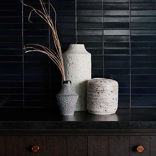 Ema Medium White Ceramic Vase 12.7"
