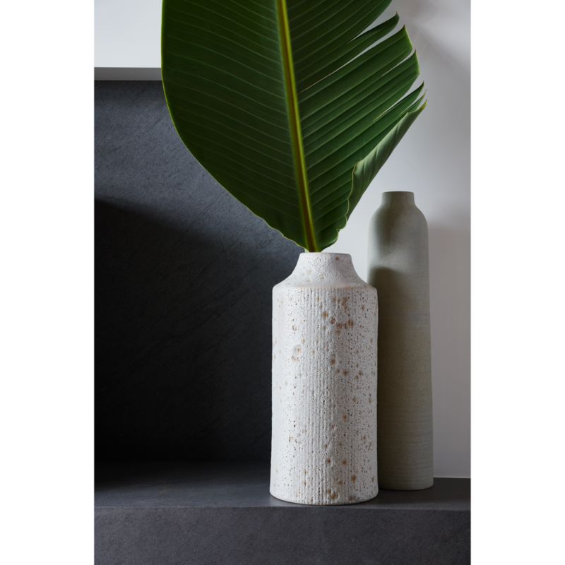 Ema Medium White Ceramic Vase 12.7" - image 4 of 21