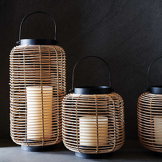 Brigton Rattan Outdoor Lantern 23"