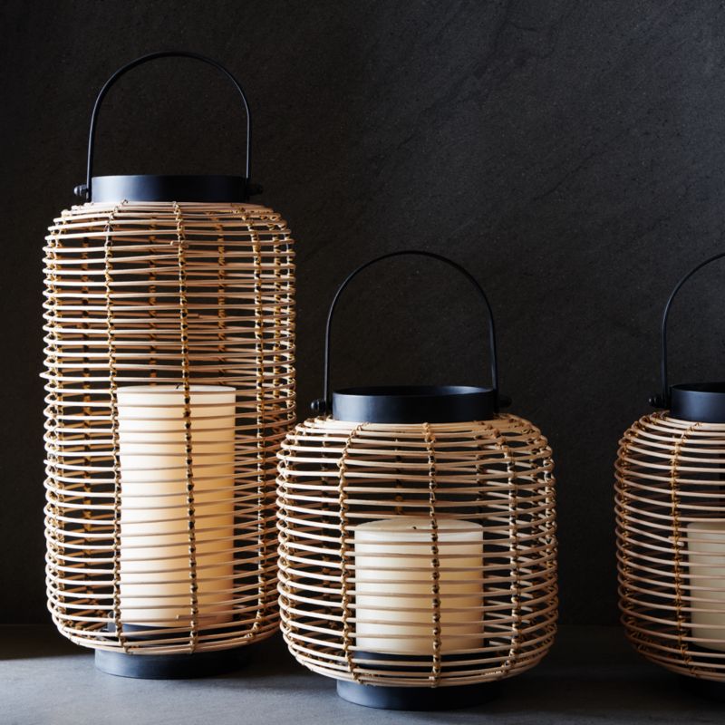 Brigton Rattan Outdoor Lantern 10"