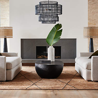 Fernando Metal Drum 62" Oval Coffee Table