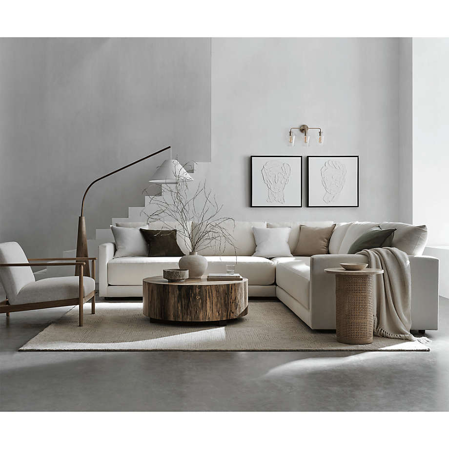 Vernet travertine new arrivals cane end table