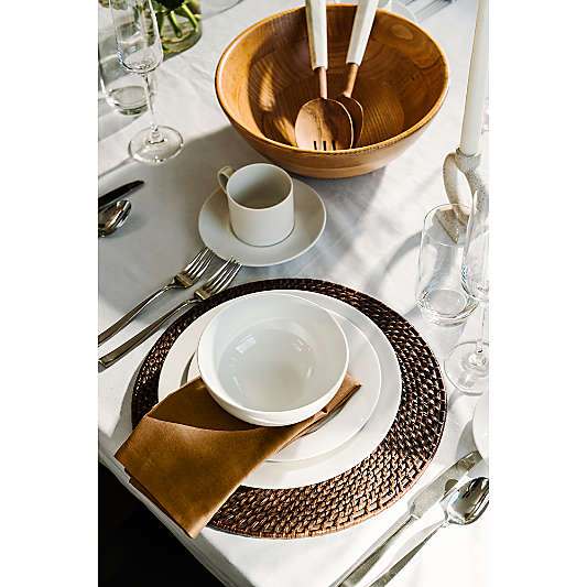 Aspen 60"x120" Crisp White Organic Cotton Tablecloth
