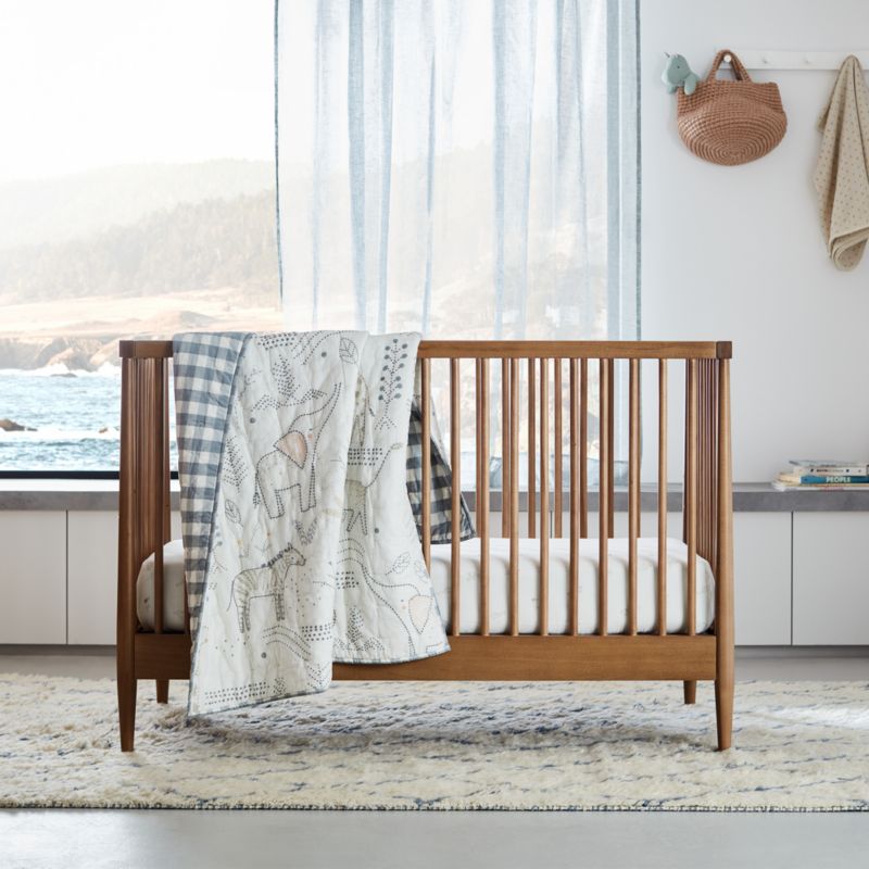 Hampshire Natural Brown Wood Convertible Baby Crib - image 4 of 11