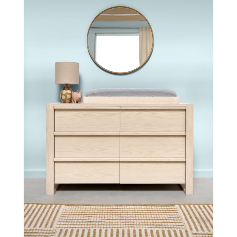 Gemini Kids Light Ash Wood 6-Drawer Wide Dresser - image 6 of 19