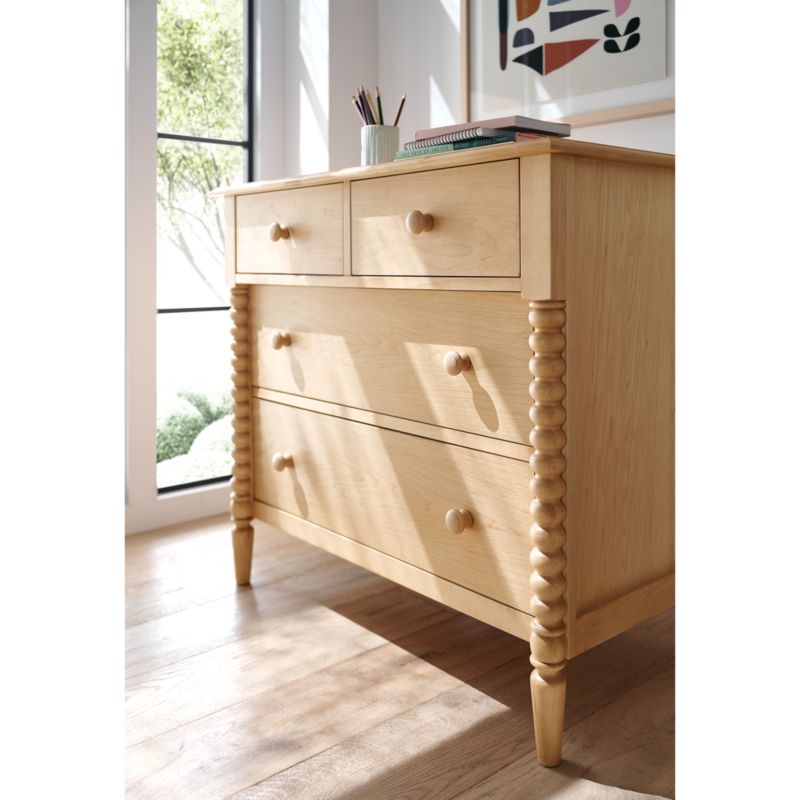 Jenny Lind Maple Wood Narrow 4-Drawer Kids Dresser - image 3 of 15