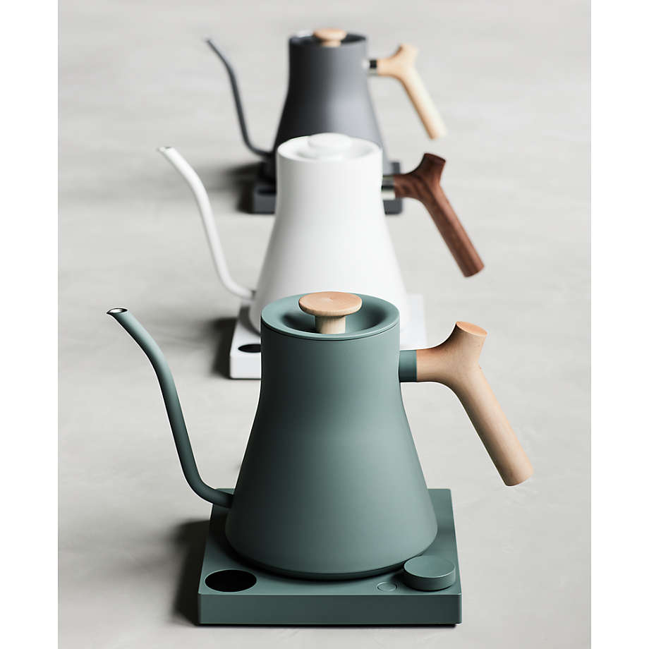 Fellow Stagg EKG Pro Matte Smoke Green Electric Kettle with Maple Handle