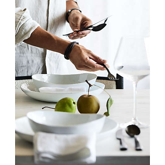 Mercer White Porcelain Low Bowl