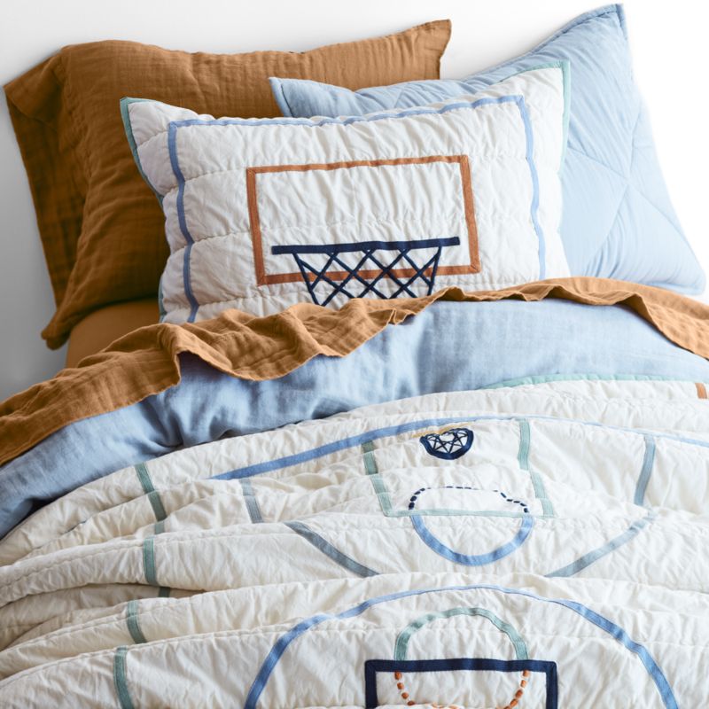 Modern Basketball Organic Cotton Kids Full/Queen Quilt - image 4 of 15